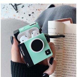 NWT Green Camera silicone AirPods case